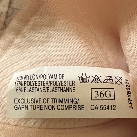 Fit Fully Yours Womens Nicole see -Thru Lace Bra Cloud Pink Size 36G - Picture 16 of 16